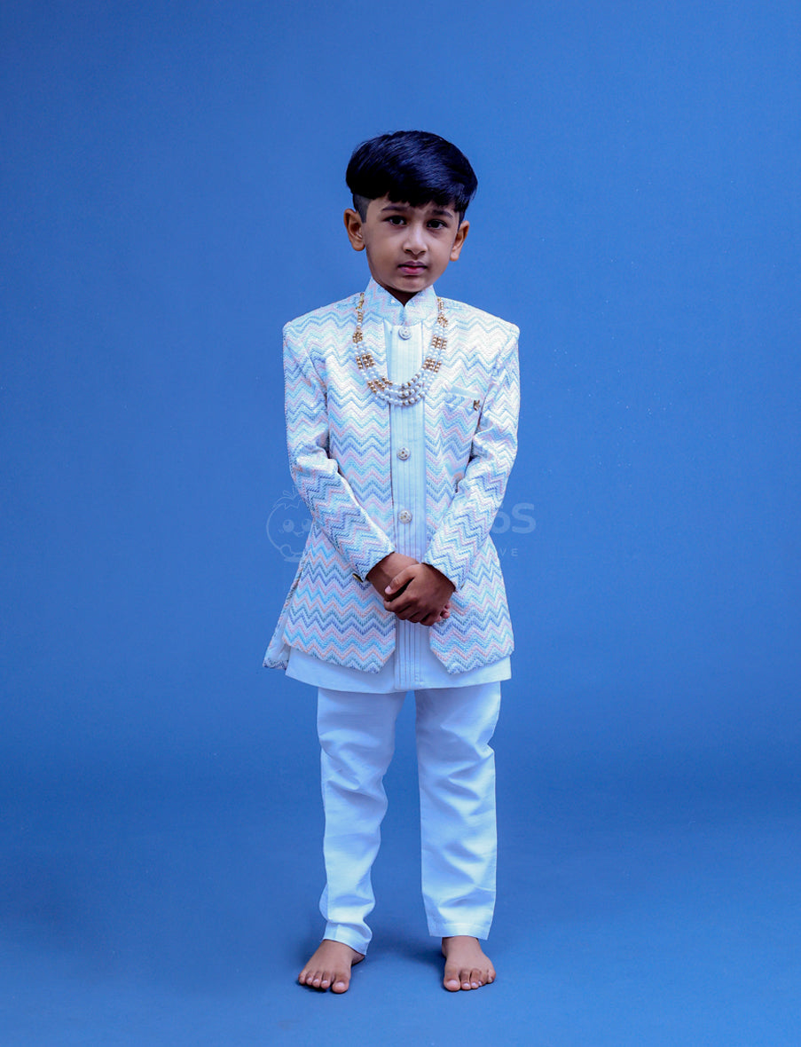 White Sherwani For Boy
