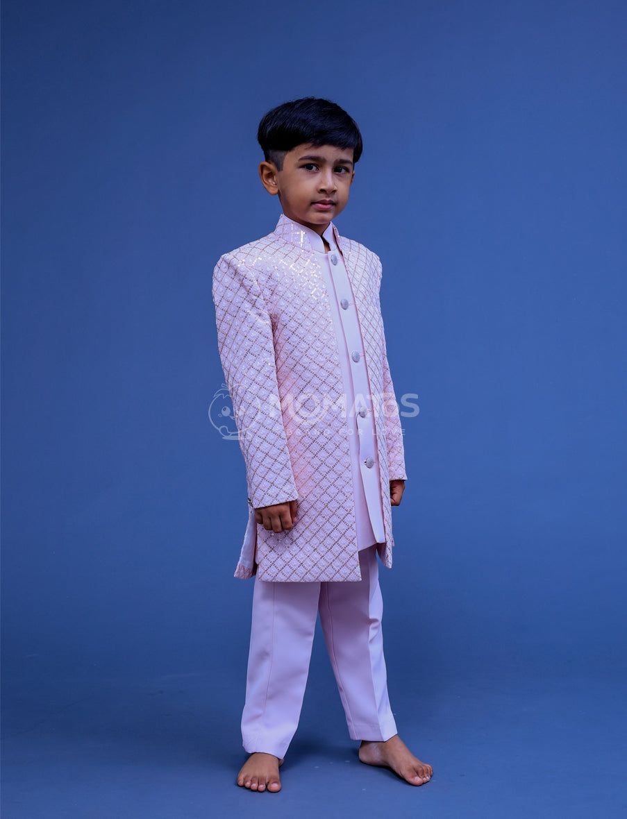 Pink  Sherwani For Boy