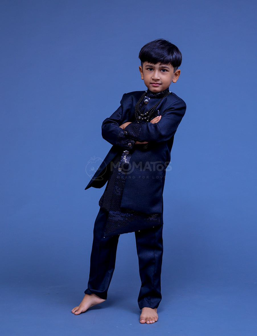 Black Sherwani For Boy