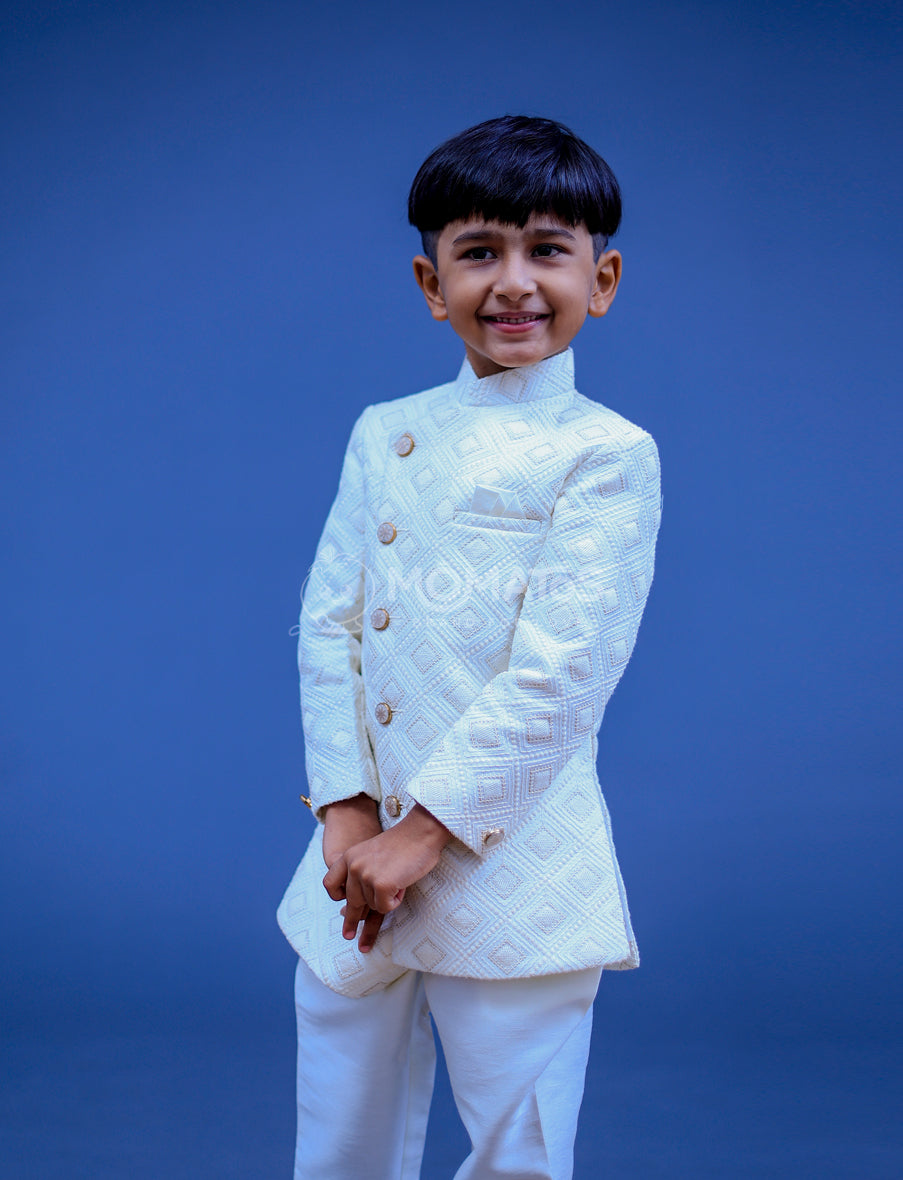 Cream Sherwani For Boy