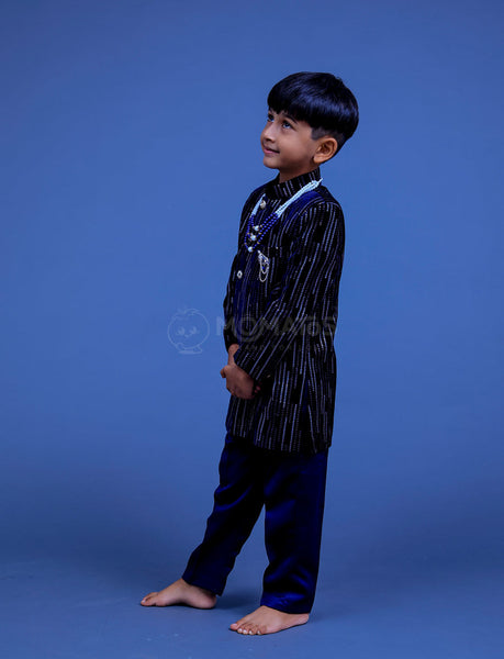 Blue Sherwani For Boy - Hover Image