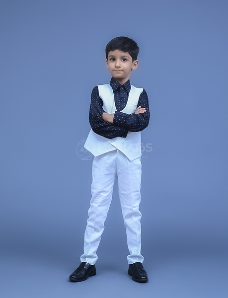 WHITE PARTY WEAR FOR BOY - Hover Image