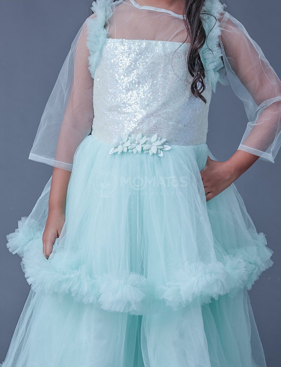 Sea Green  Gown For Girl