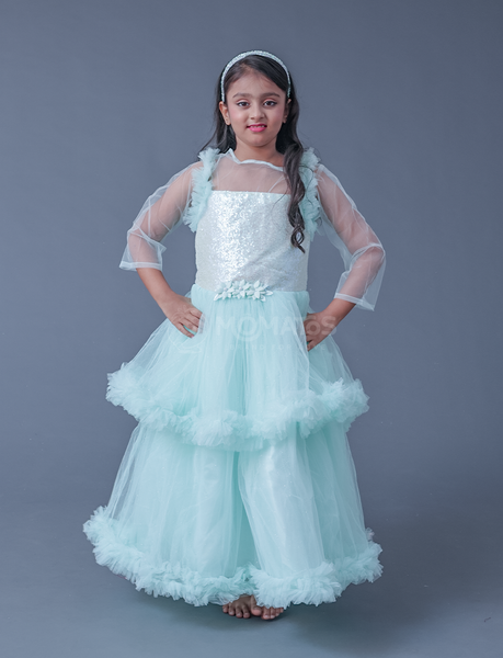 Sea Green  Gown For Girl