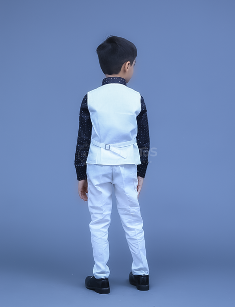 WHITE PARTY WEAR FOR BOY - Quaternary Image