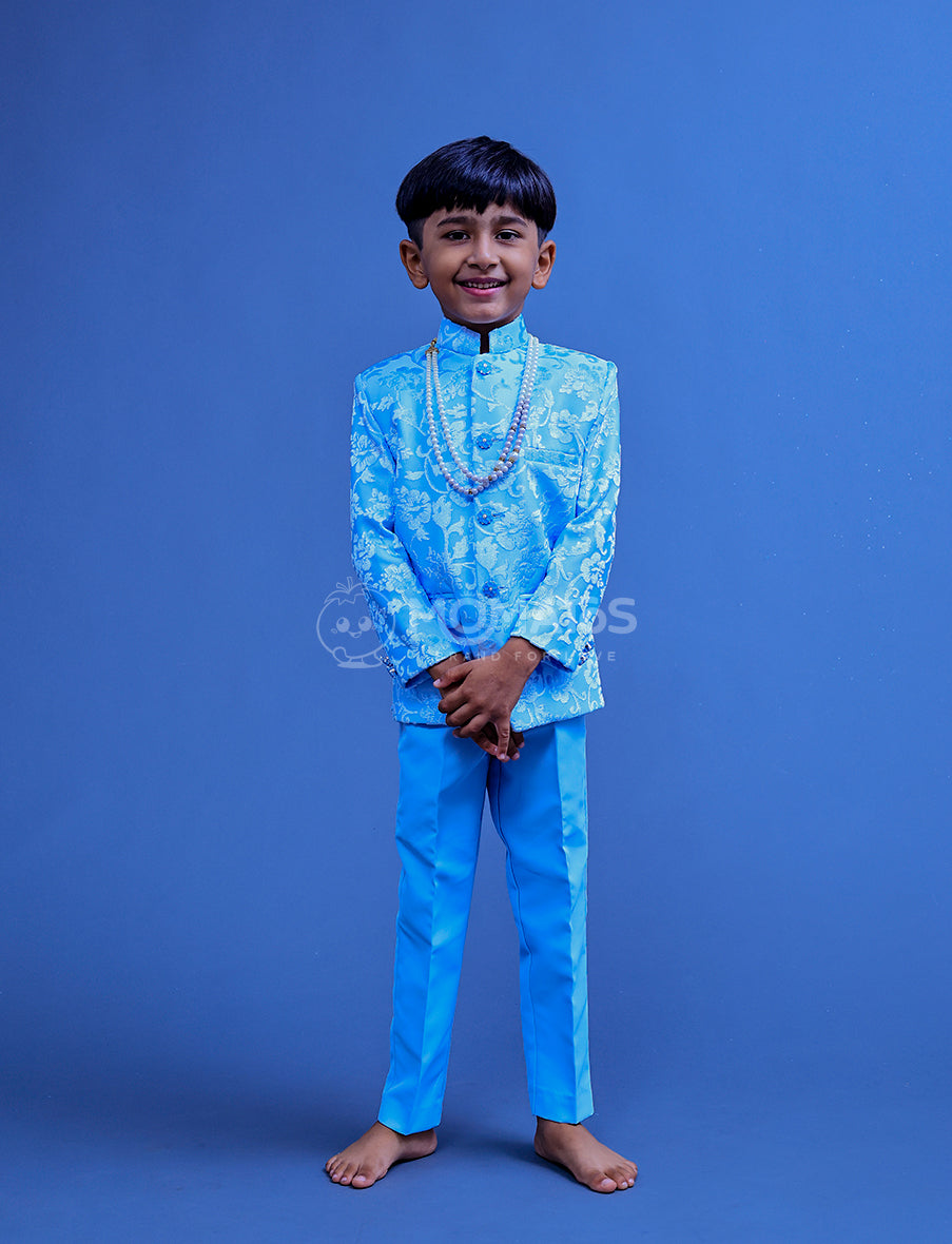 Sky Blue Sherwani For Boy
