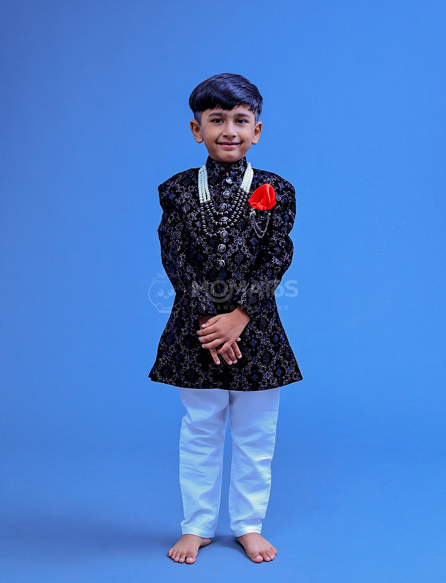 Black Sherwani For Boy
