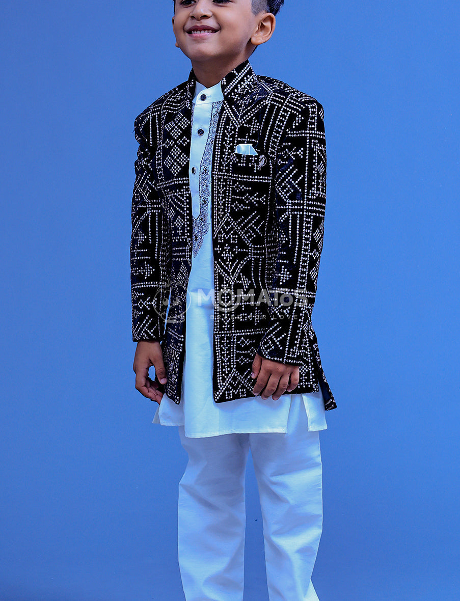 Black Sherwani For Boy