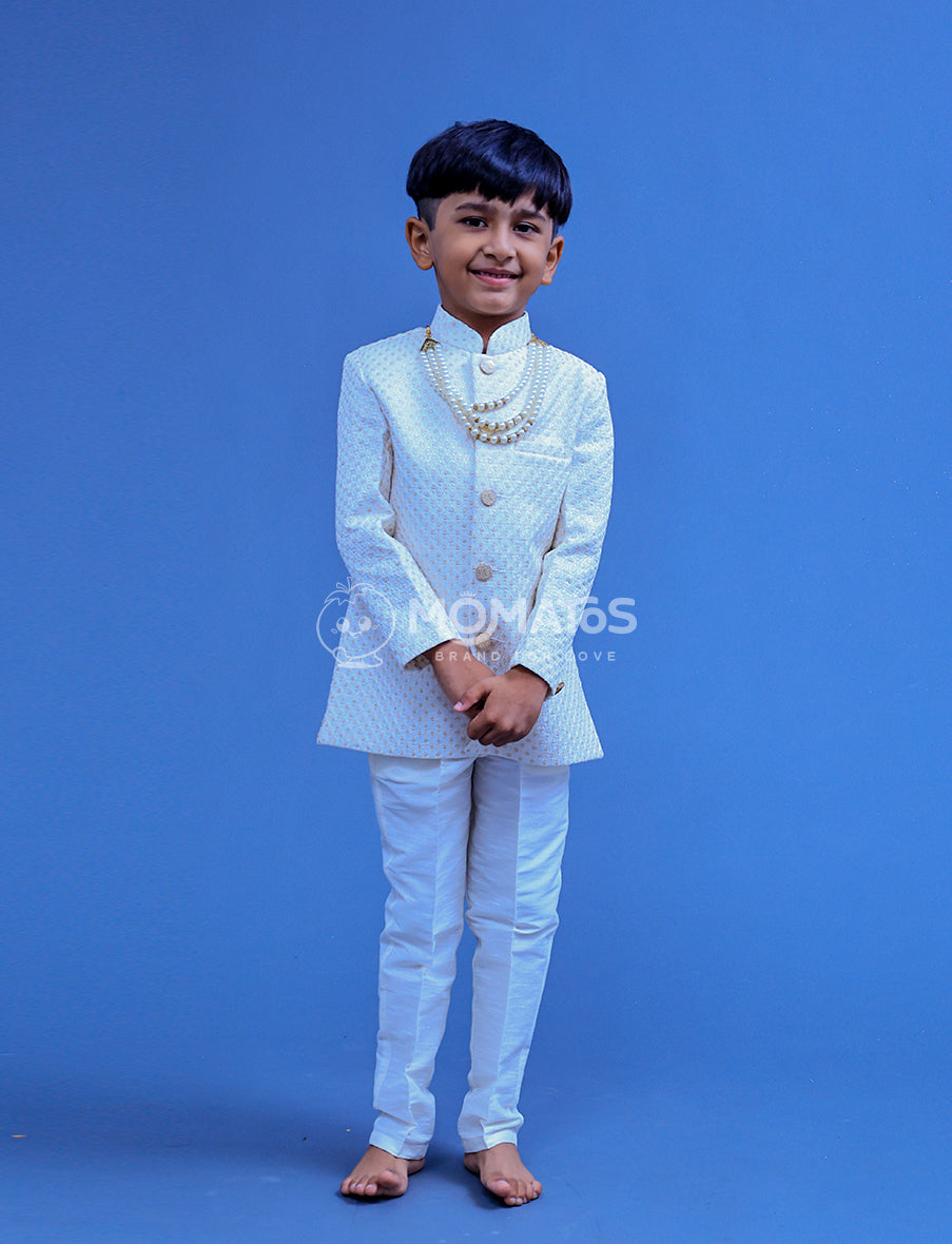 Cream Sherwani For Boy
