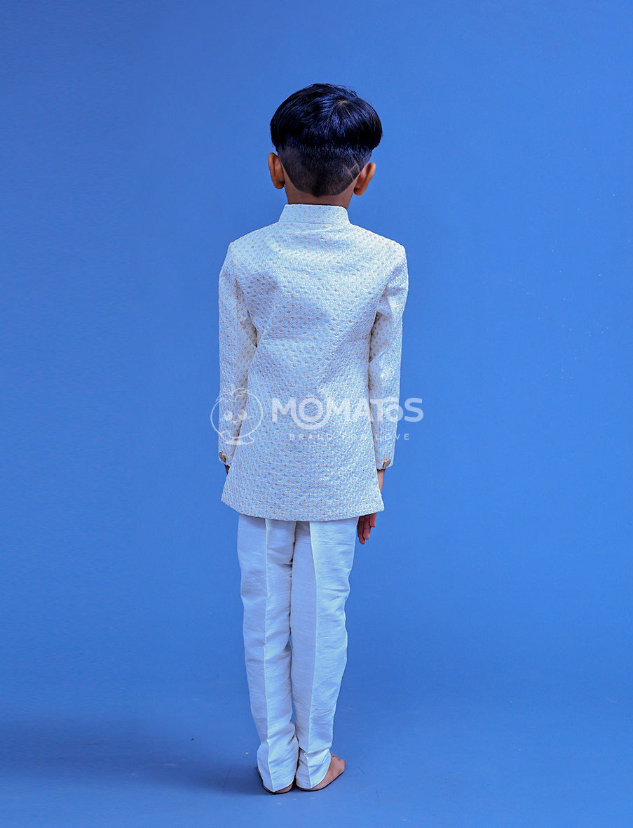 Cream Sherwani For Boy
