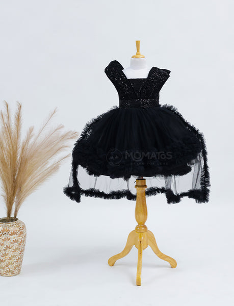 Fabulous Black Party Wear Frock for Girls