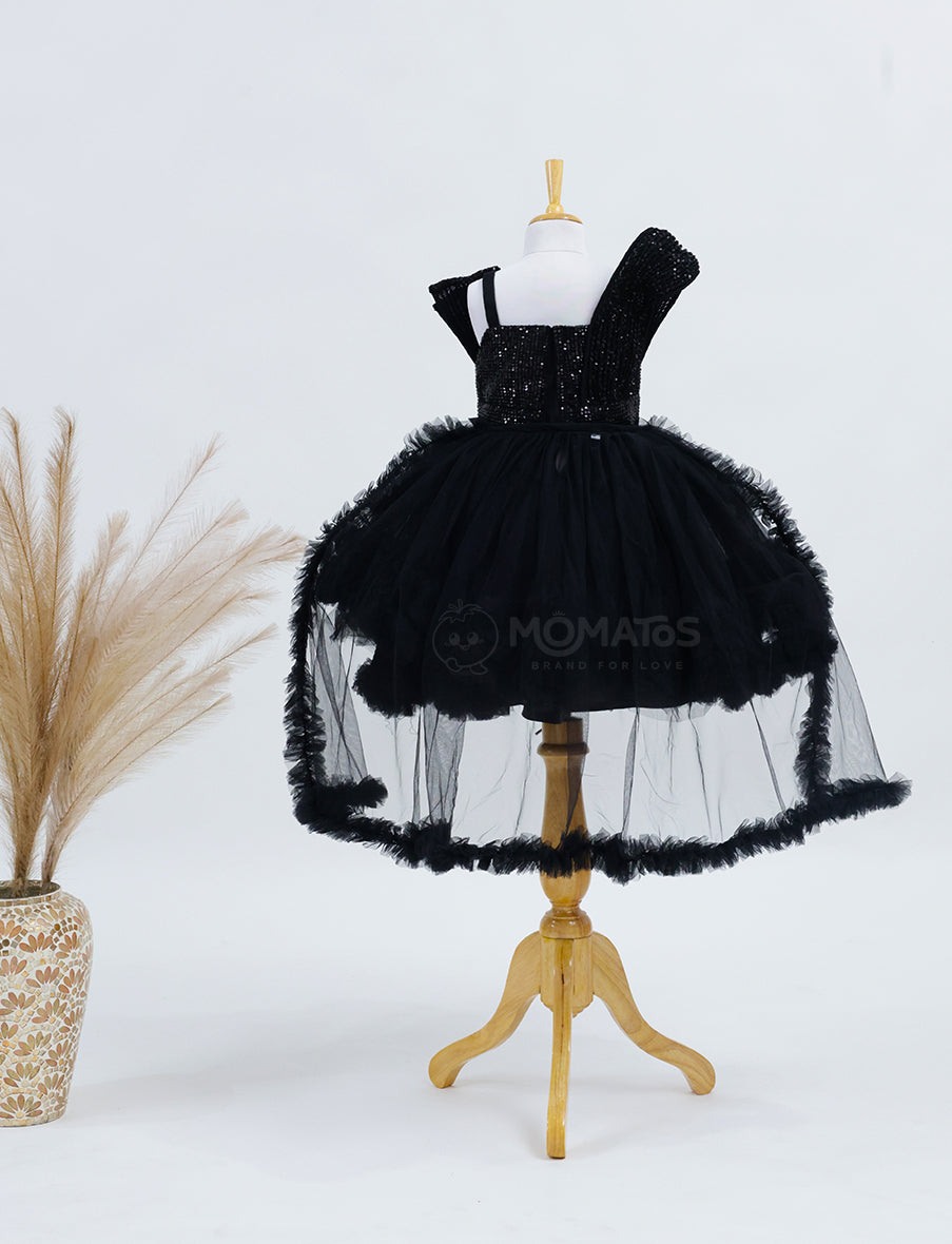 Fabulous Black Party Wear Frock for Girls