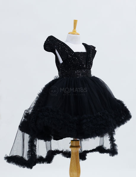 Fabulous Black Party Wear Frock for Girls - Hover Image