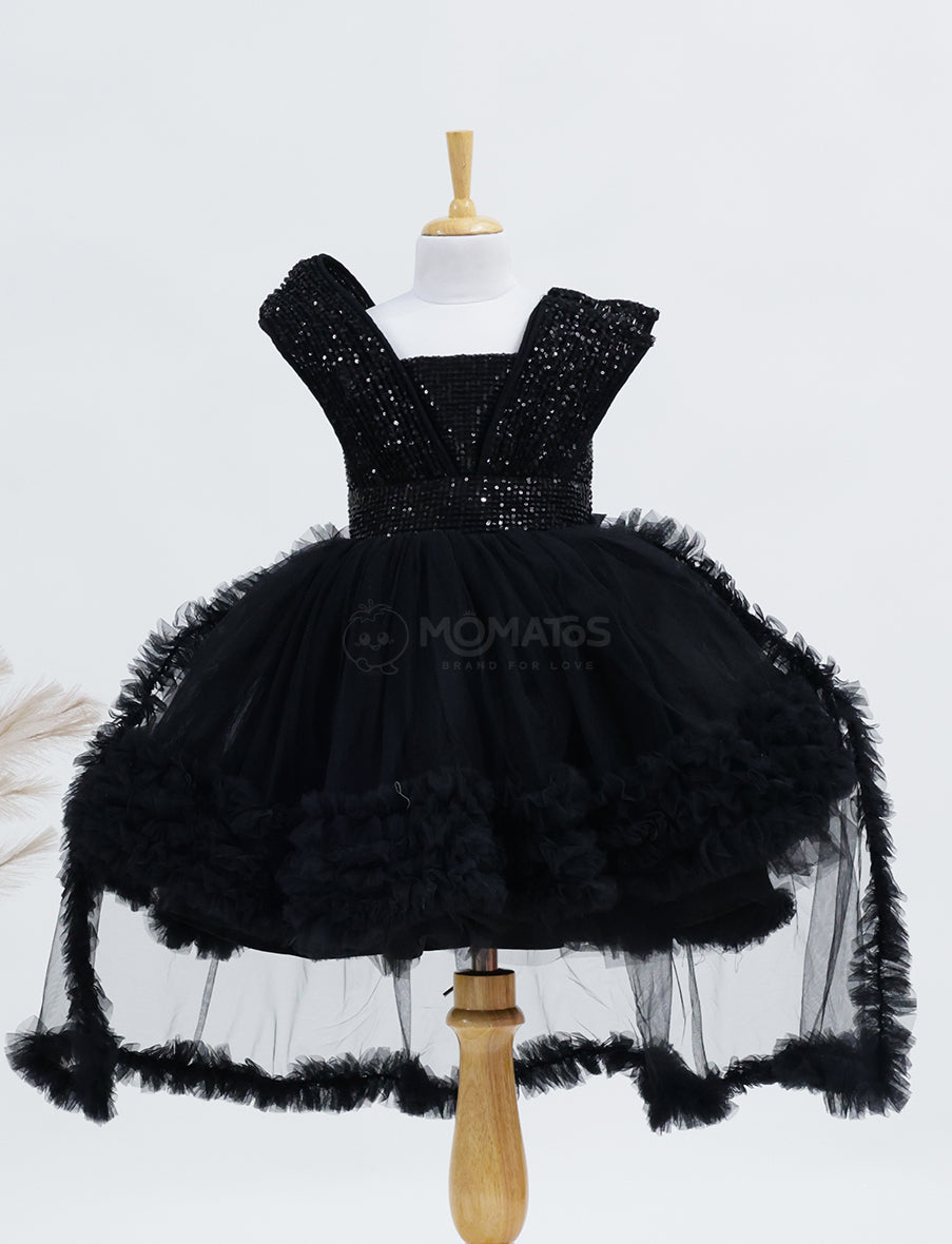 Fabulous Black Party Wear Frock for Girls