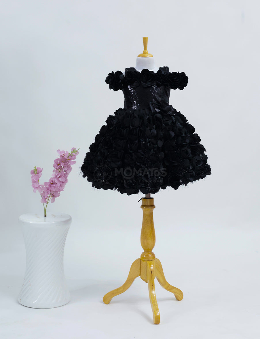 An Elegant Black Glitter Frock