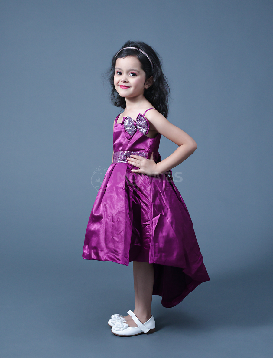 Wine frock for girl