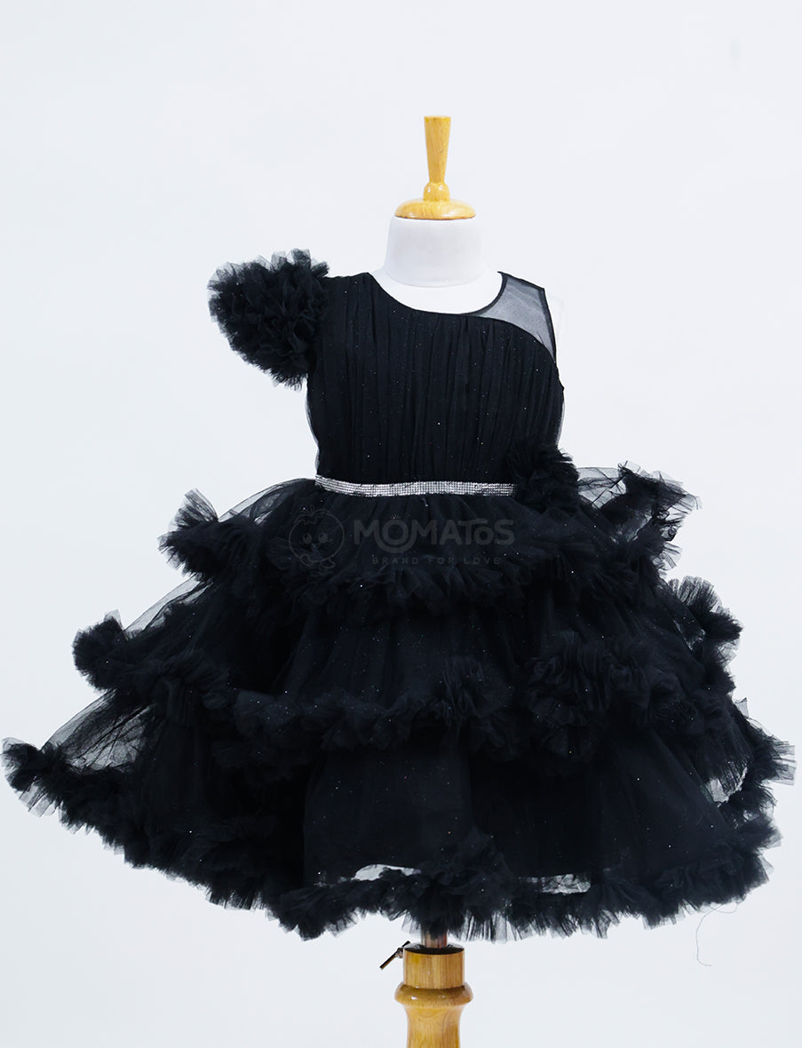 A Classic Tulle Layered Frock for Girls