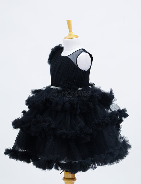 A Classic Tulle Layered Frock for Girls - Hover Image