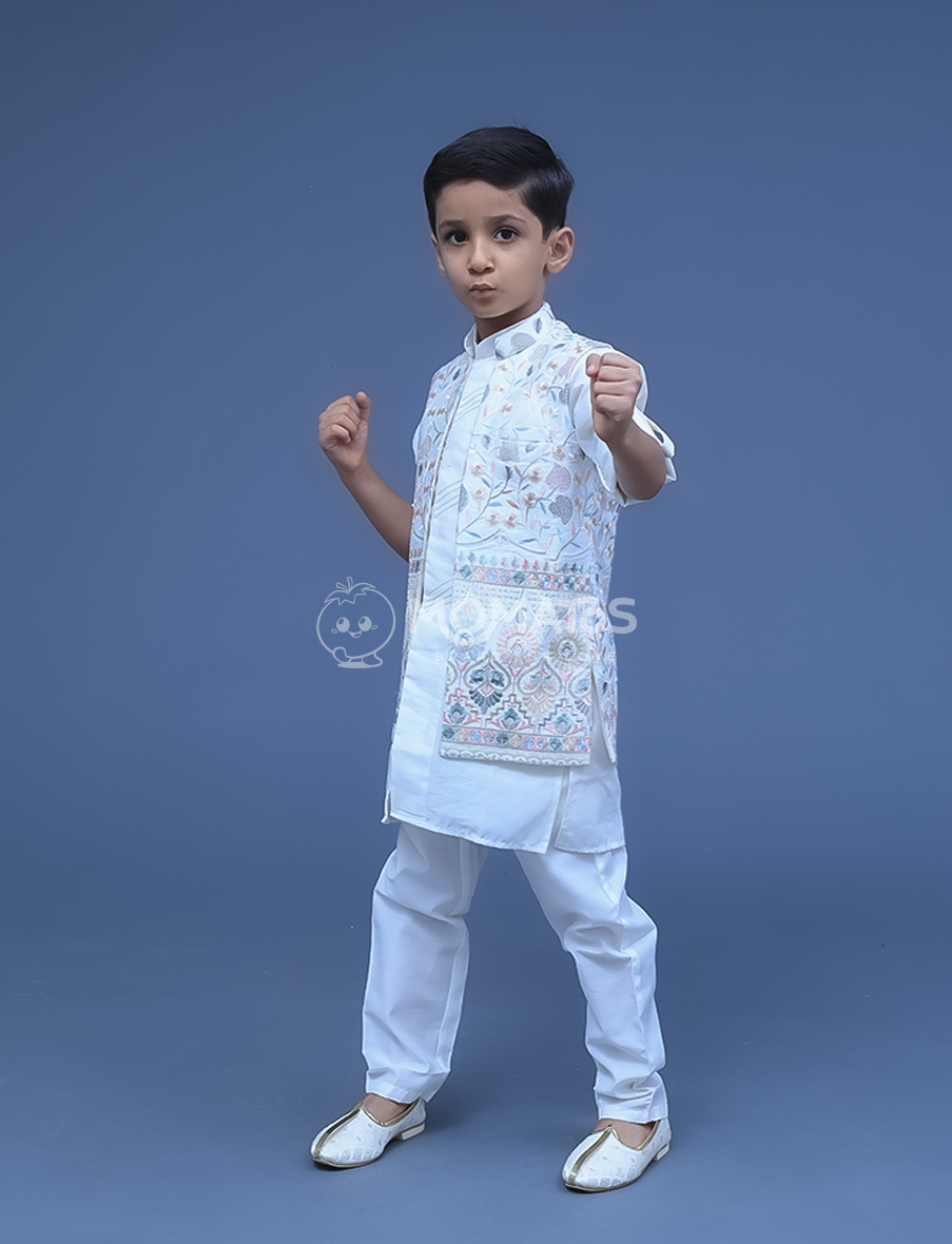 Cream kurta pyjama