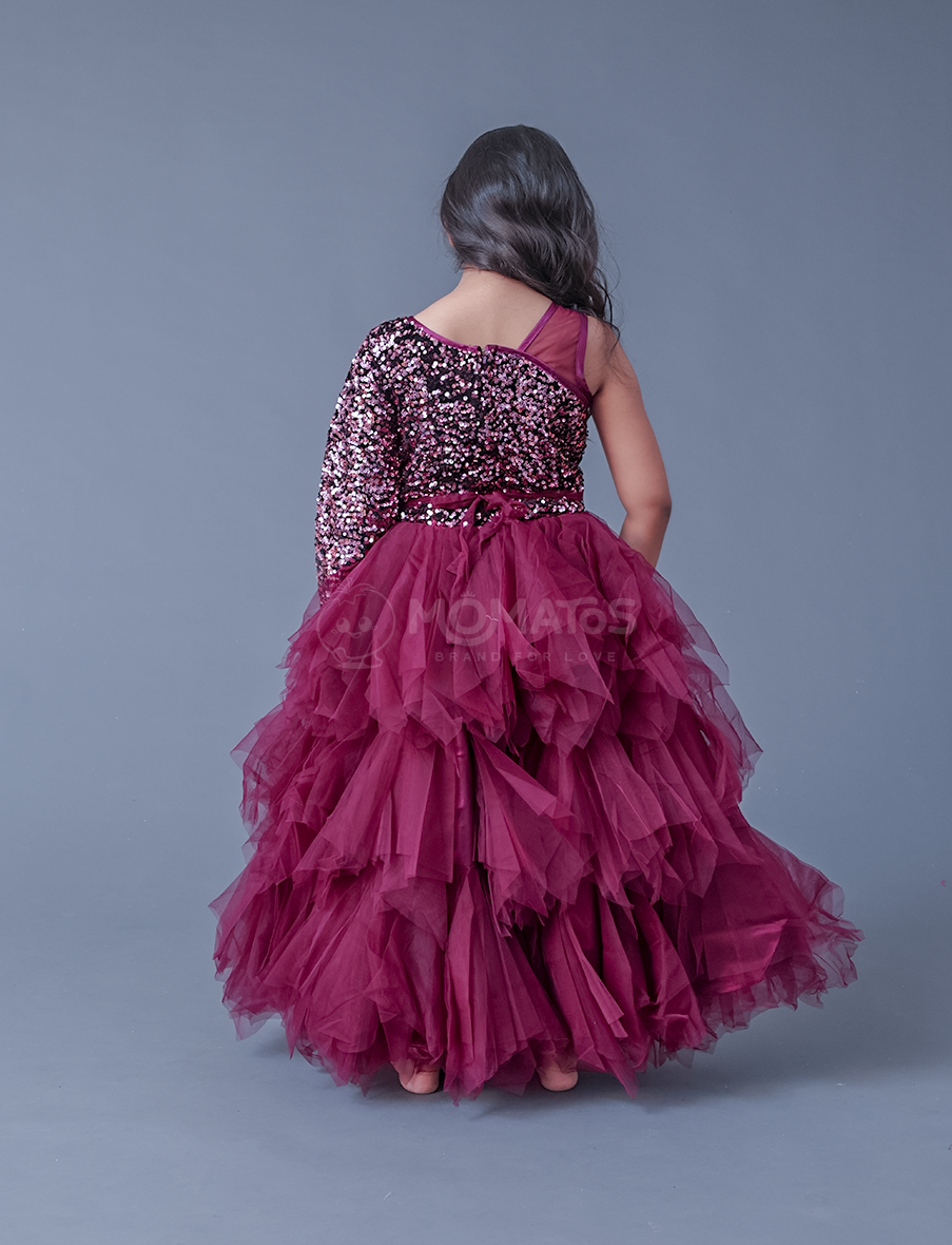 Wine Gown For Girl