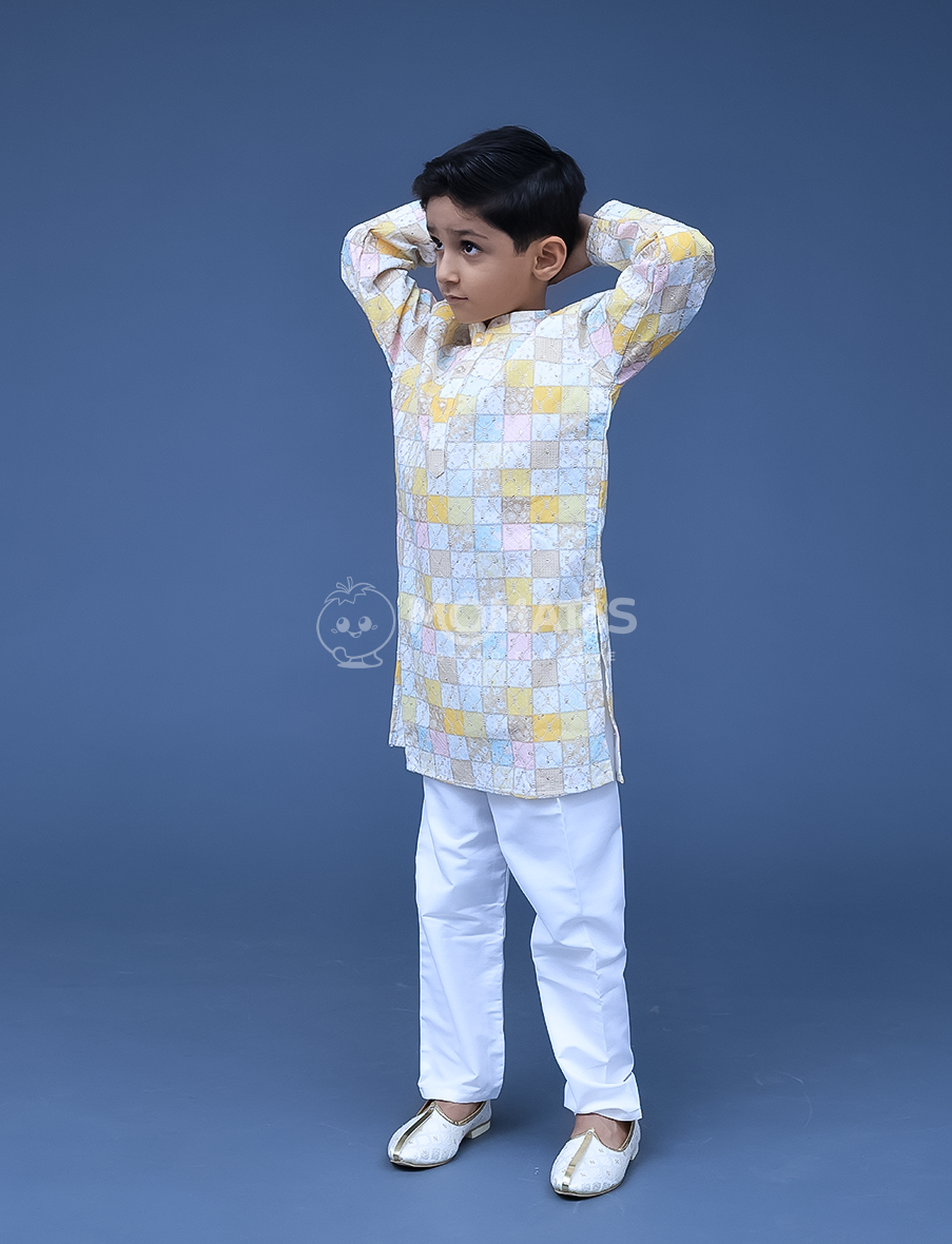 Multi color Kurta Pyjama