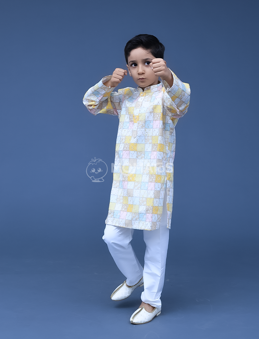 Multi color 2pc Kurta Pyjama
