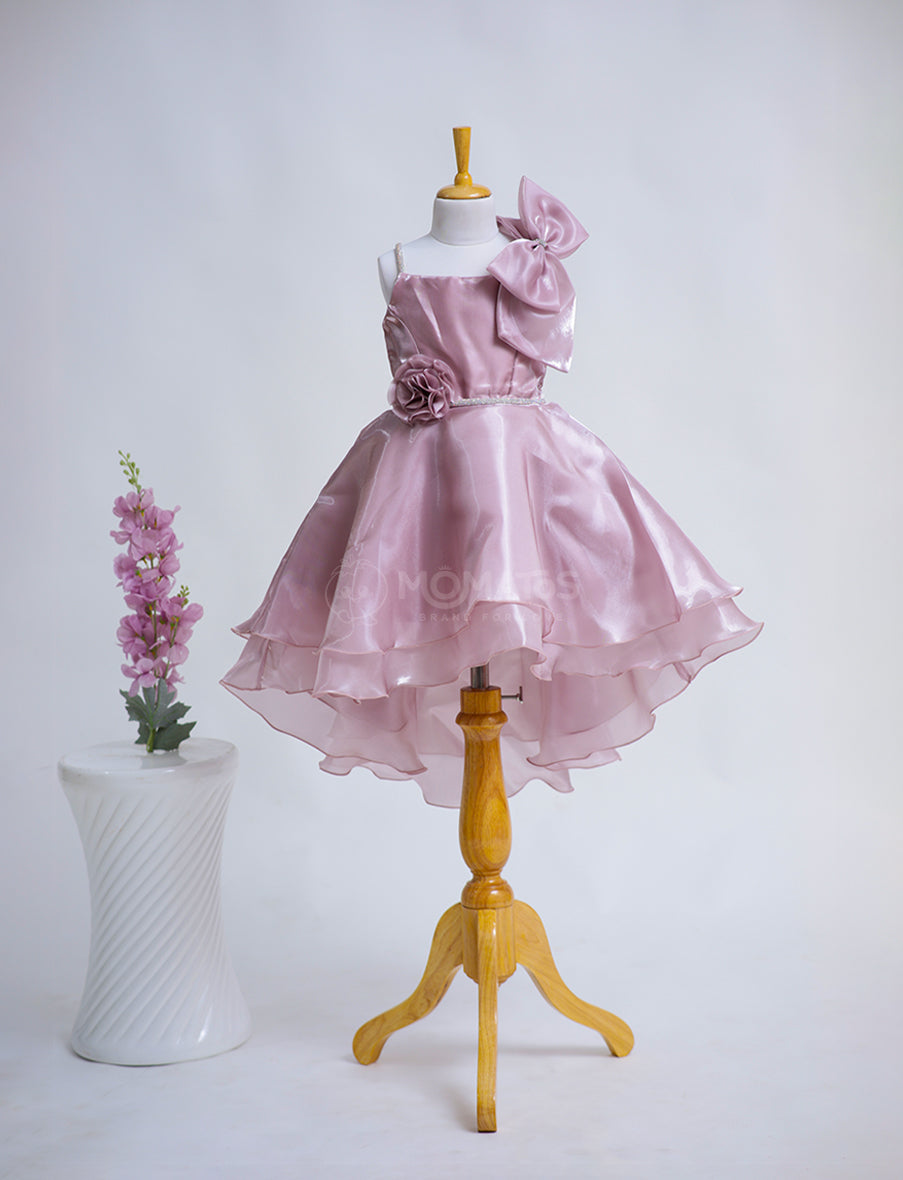 A Stunning Onion Pink Floral Frock