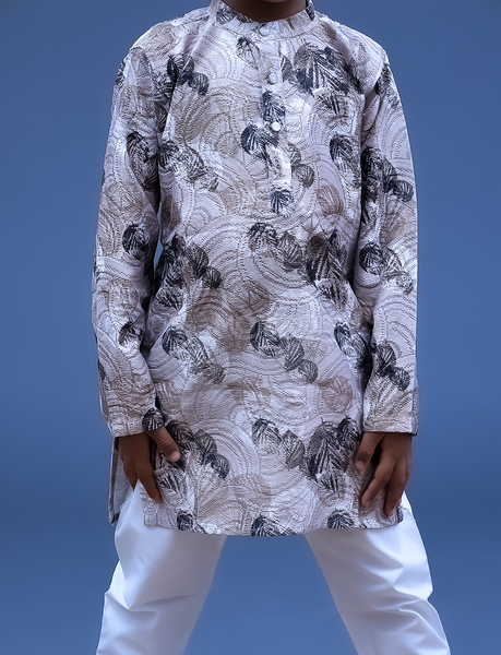 Fawn 2 pc Kurta-pyjama - Tertiary Image