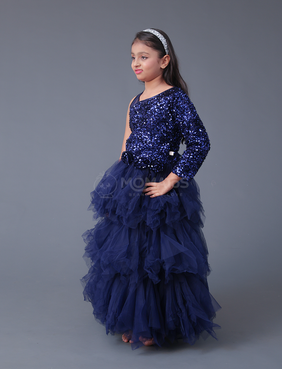 Nevy Blue Gown For Girl