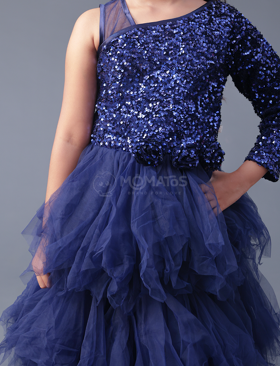 Nevy Blue Gown For Girl