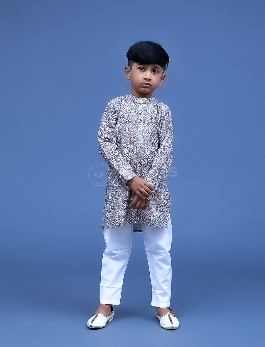 Orange 2pc Kurta Pyjama
