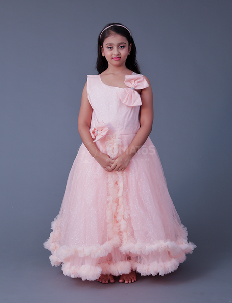 Peach Gown For Girl