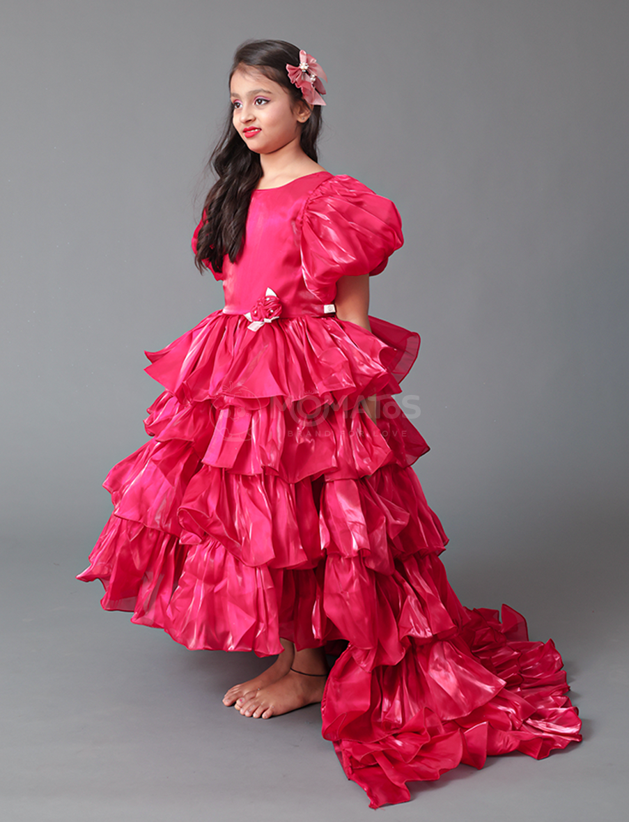 Maroon Gown For Girl