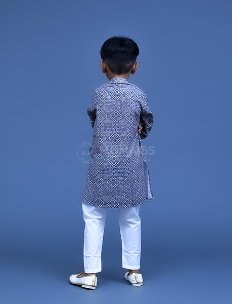 Green 2pc Kurta-pyjama - Quaternary Image