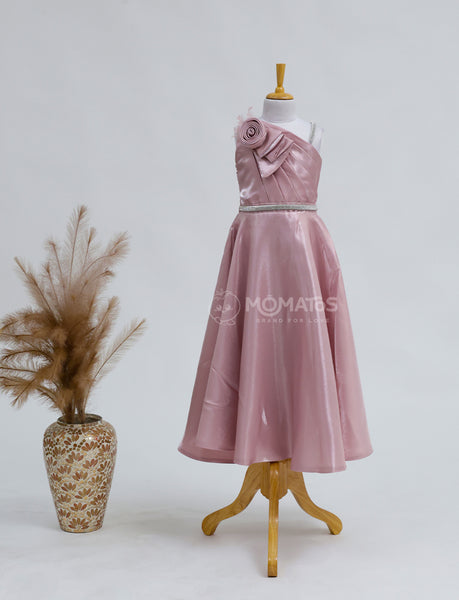 Classic Onion Gown with Single Flower Accent