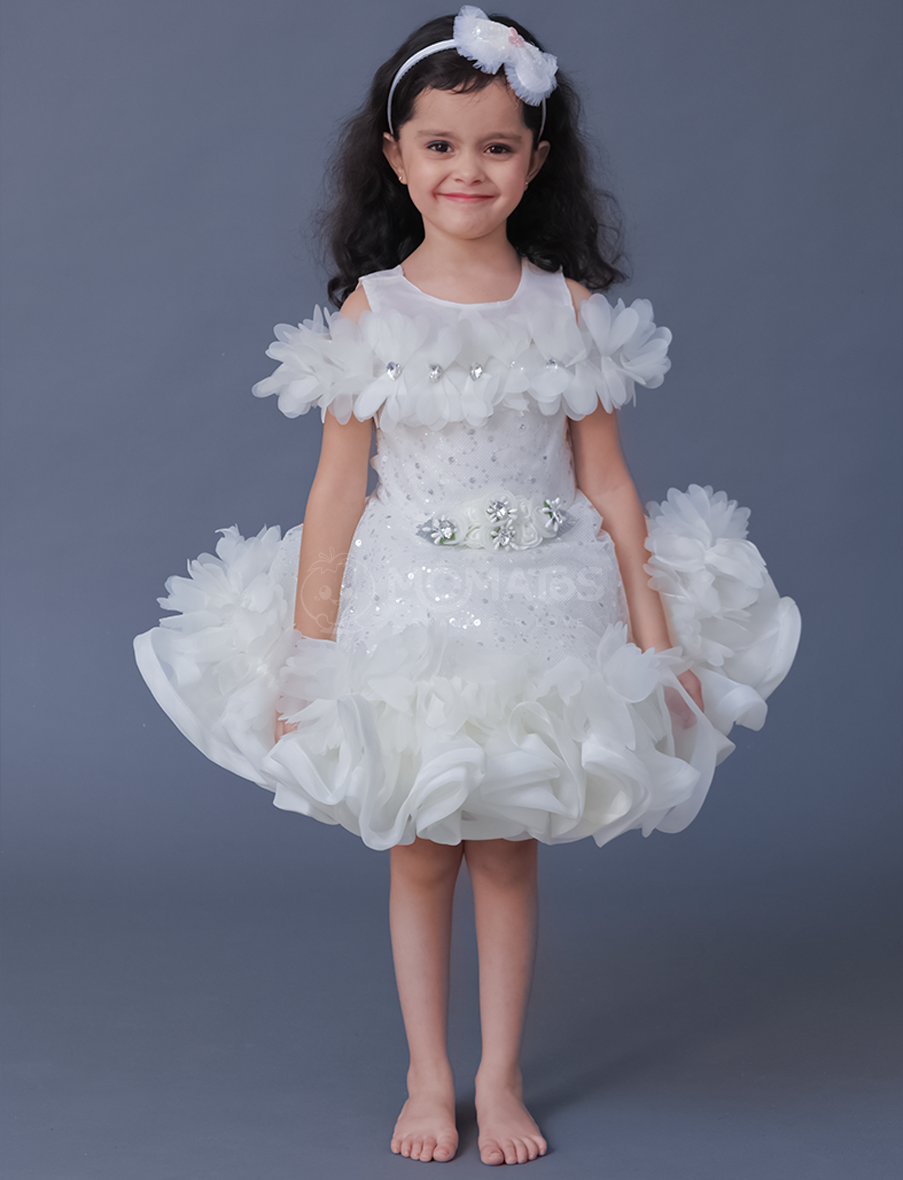 Cream Frock For Girl