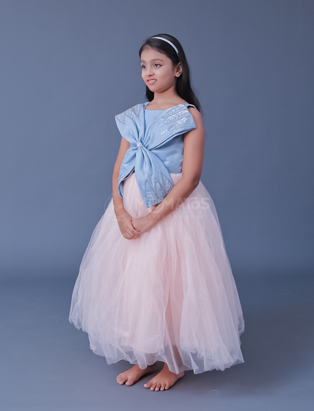 Peach Gown For Girl - Hover Image