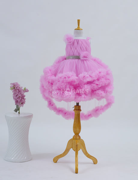 A Purple Fluffy Tulle Party Frock