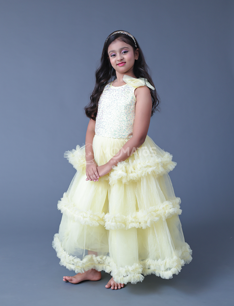 Lemon Gown For Girl