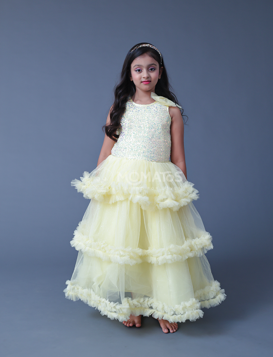 Lemon Gown For Girl