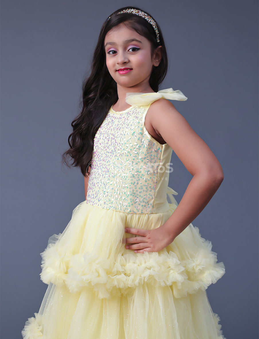 Lemon Gown For Girl