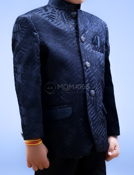 Black Jodhpuri For Boy - Tertiary Image