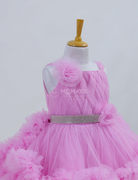 A Purple Fluffy Tulle Party Frock - Hover Image