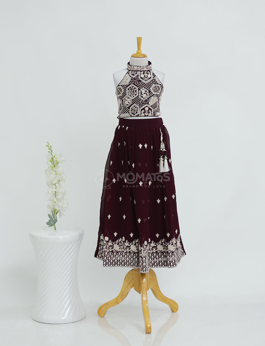 Stylish Ethnic Wine Choli for Girls