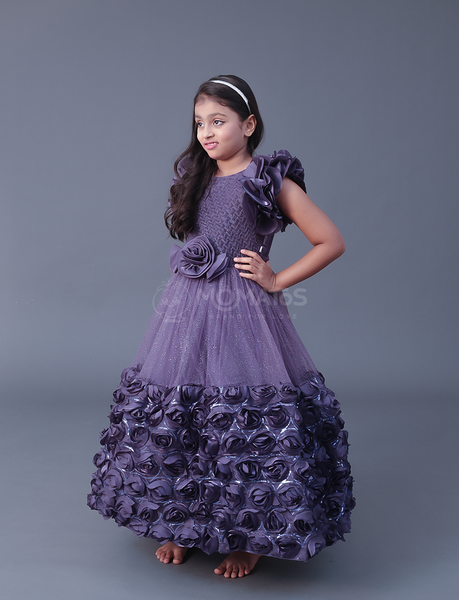 Wine Gown For Girl - Hover Image