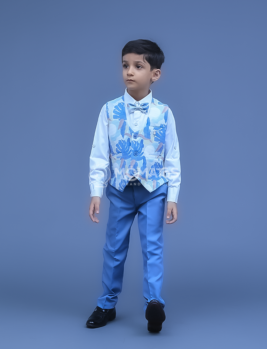 Sky Blue Party Wear Set For Boy
