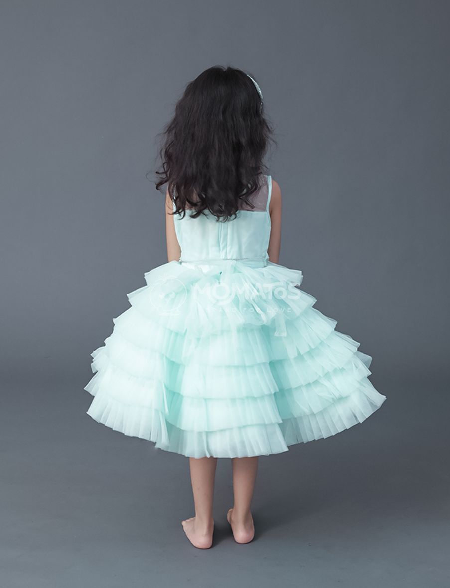 Sea Green Frock For Girl