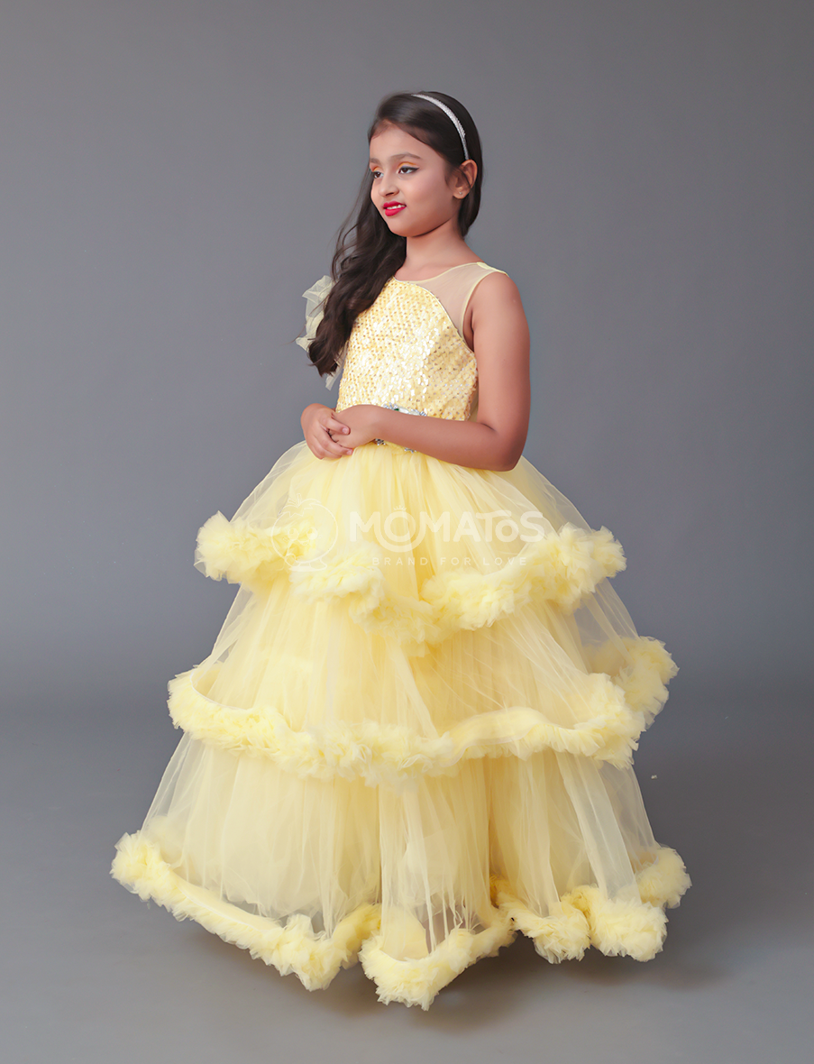 Lemon Gown For Girl