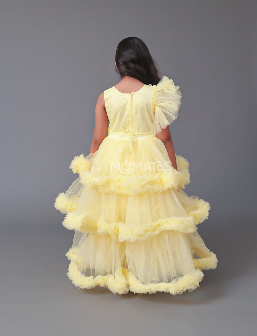 Lemon Gown For Girl