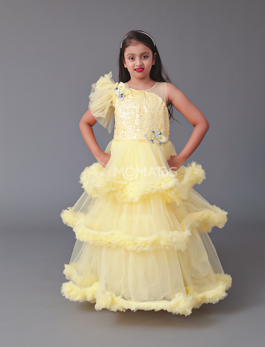 Lemon Gown For Girl